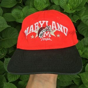 Vintage Maryland Terrapins Red Snapback Hat